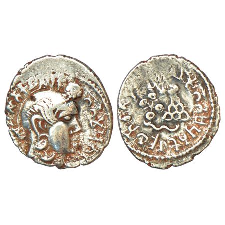 Satavahanas - silver portrait type drachm of Gotamiputa Siri Yaña Satakani (c.180-220 AD),