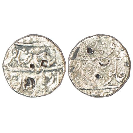 Nizams of Hyderabad - silver Chulnee rupee, Medak mint (partly seen), in the name of Alamg