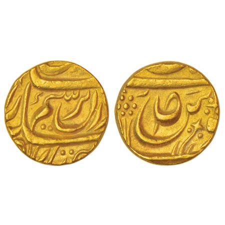 Patiala, Amar Singh (1765-1781 AD), gold mohur, Sahrind mint (off flan), in the name of Ah