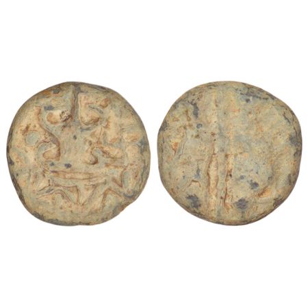 Maharathis of Chitradurga region, Karnataka - uninscribed lead fractional unit, (c.250-300