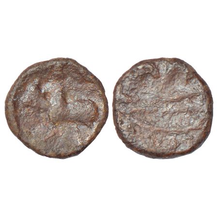 Mahatalavaras in South Andhra - uninscribed 'bull' type lead coin, (c.250-300 AD), unpubli