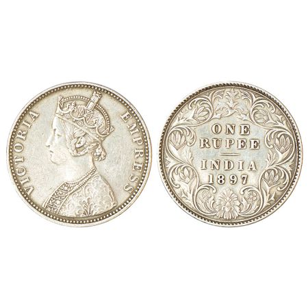 Victoria Empress, silver rupee, 1897, Bombay mint, C2/I/'B' incused, PR 183; GK 581. Very 
