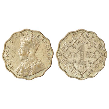 George V, cupro-nickel 1 anna, 1915, Bombay mint, PR 945; GK 1145. Good very fine, Rare.