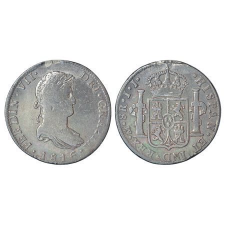 Mexico, Ferdinand VII (1808-1821 AD), silver 8 reales, 1816, 'MO'/'JJ' mintmark, KM 111, 2