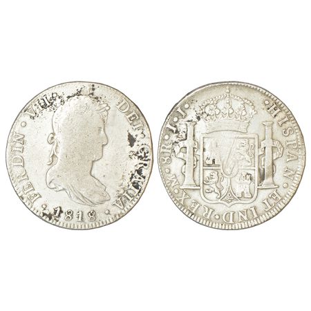 Mexico, Ferdinand VII (1808-1821 AD), silver 8 reales, 1818, 'MO'/'JJ' mintmark, KM 111, 2