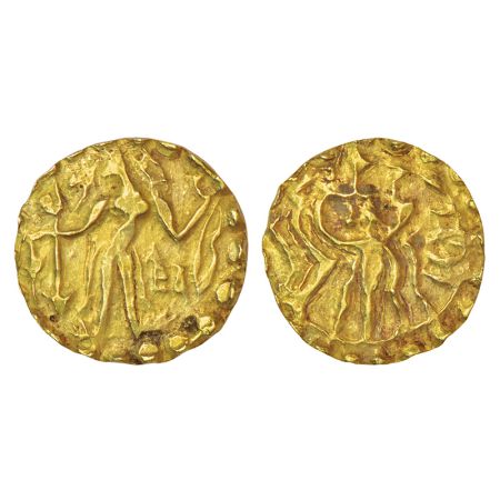 Samatata region, gold dinar of Jeevadharana Rata of Rata dynasty (c.650-664 AD), ECB SAM14