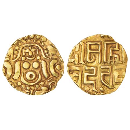 Gahadavalas of Kanuj, base gold 4½ masha of Govinda Chandra Deva (1114-1154 AD), Deyell 14