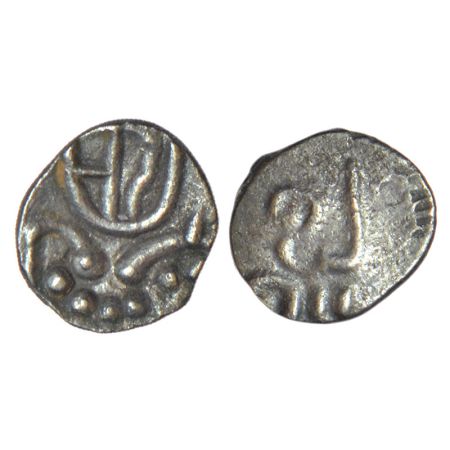 Hoysalas - silver fractional tara attributed to Ballala II (1173-1220 AD), Ganesh 'Karnata