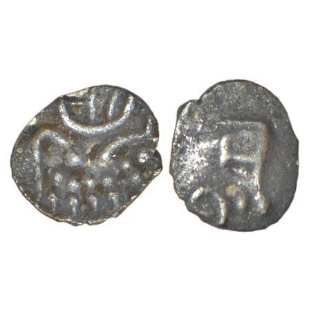 Hoysalas - silver fractional tara attributed to Ballala II (1173-1220 AD), Ganesh 'Karnata
