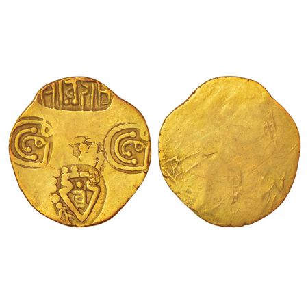 Yadava feudatories in Vidarbha - 'Bhujanga' dynasty, gold punch-marked gadyana of Vesu Bhu