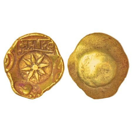 Yadavas of Devagiri, gold punch marked Asu or 'Padma tanka' of Mahadeva (1260-1270 AD), si