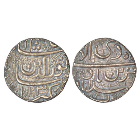 Jahangir (1605-1627 AD), silver rupee, Ahmadabad mint, 'Muzaiyanbad' couplet, Di, AH 1023/
