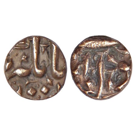 Jahangir (1605-1627 AD), silver ⅛ rupee, mint off flan, 1.31g. Ex-mount, Very fine, Rare.