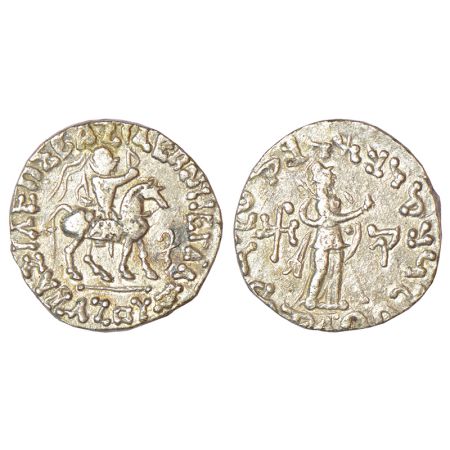 Indo-Scythians - silver tetradrachm of Azes (c.58-12 BC), ISCH 99.65T, 9.44g. Obv: King mo