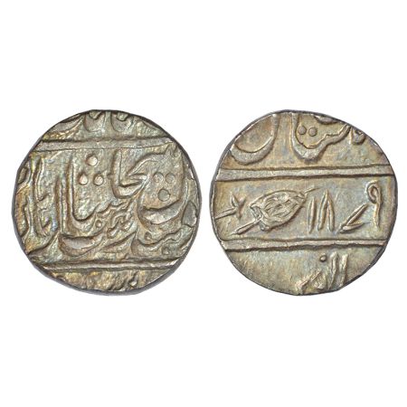 Sikh Empire - silver rupee of Ranjit Singh (1799-1839 AD), Dar al-Aman Multan mint, struck