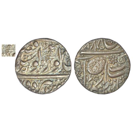 Sikh Empire - silver rupee of Duleep Singh (1843-1849 AD), Amritsar mint, fixed date VS 18
