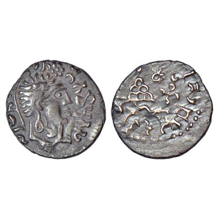 Satavahanas - silver portrait type drachm of Gotamiputa Siri Yajna Satakani (c.155-180 AD)