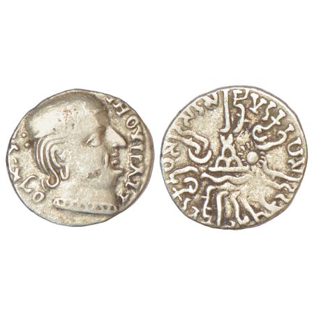 Western Kshatrapas, Karddamaka dynasty, silver drachm of Rudrasimha I s/o Rudradaman as Ma