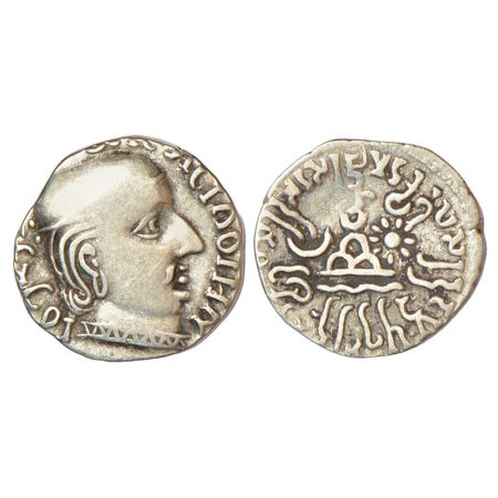 Western Kshatrapas, Karddamaka dynasty, silver drachm of Rudrasimha I s/o Rudradaman as Ma