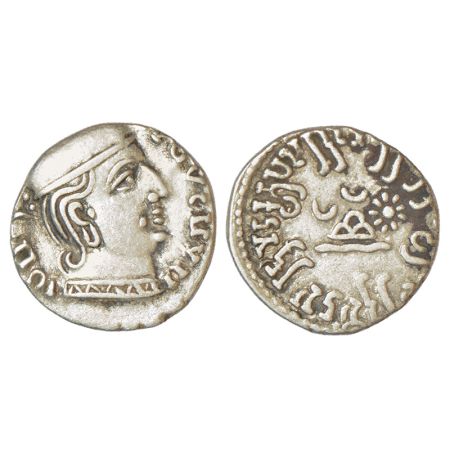 Western Kshatrapas, Karddamaka dynasty, silver drachm of Rudrasimha I s/o Rudradaman as Ma