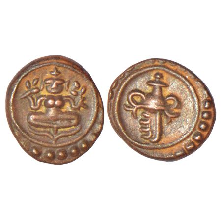 Travancore, Swati Thirunal Rama Varma (1829-1846 AD), copper cash, B. Sarasan 198.1-198.2,