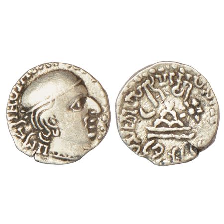 Western Kshatrapas, Karddamaka dynasty, silver drachm of Jivadaman I s/o Damajadashri as M