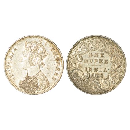Victoria Empress, silver rupee, 1898, Calcutta mint, C3/I(i)/'C' incused, PR 137; GK 587, 