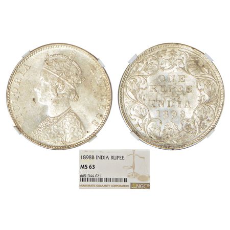 Victoria Empress, silver rupee, 1898, Bombay mint, C2/I(ii)/'B' incused, PR 184; GK 585. N