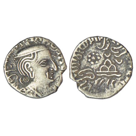 Western Kshatrapas, Karddamaka dynasty - silver drachm of Vijayasena s/o Damasena as Mahak
