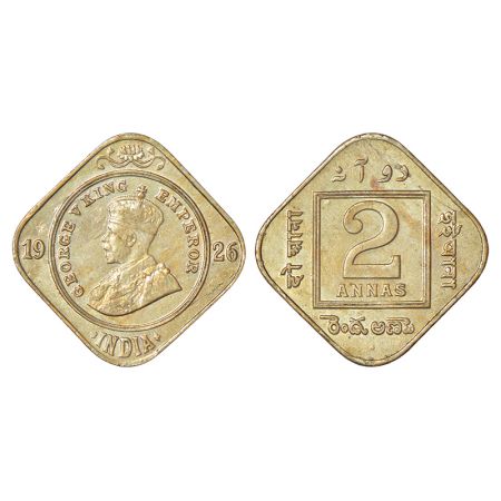 George V, cupro-nickel 2 annas, 1926, Bombay mint, dot, PR 899; GK 1129, 5.81g. About Unci