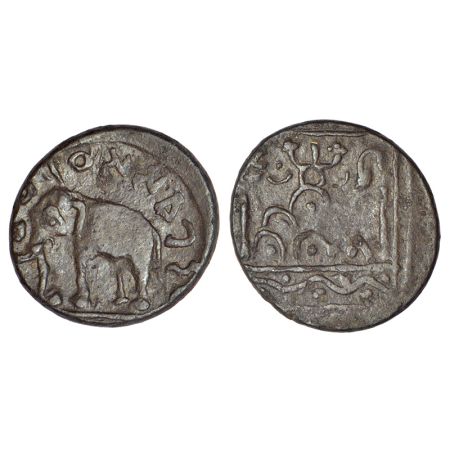 Rayalaseema, Upper Krishna Valley in Coastal Andhra Pradesh - alloyed copper coin of Mahar