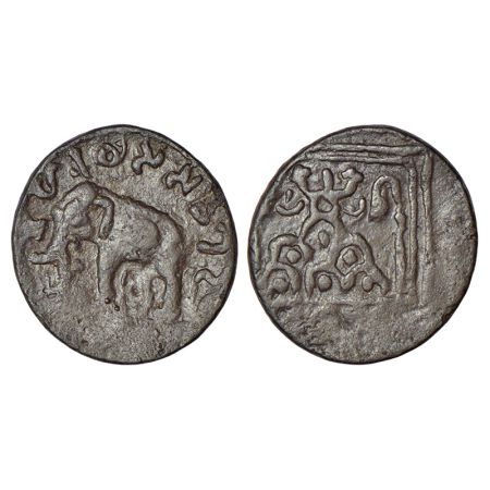 Rayalaseema, Upper Krishna Valley in Coastal Andhra Pradesh - alloyed copper coin of Mahar