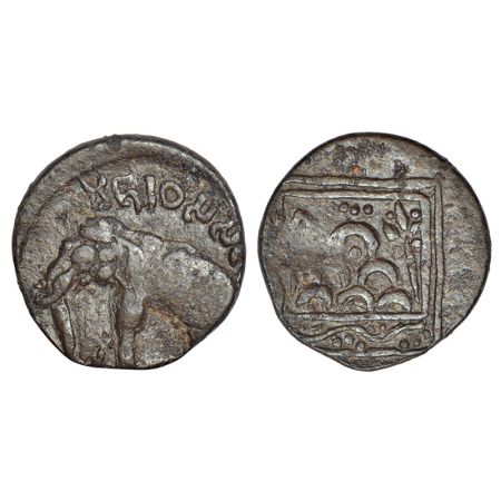 Rayalaseema, Upper Krishna Valley in Coastal Andhra Pradesh - alloyed copper coin of Mahar
