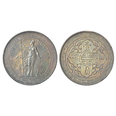 Great Britain, trade coinage, silver dollar, Bombay mint, 1900, KM T5, 26.85g. Obv: Britan