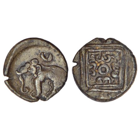 Rayalaseema, Upper Krishna Valley in Coastal Andhra Pradesh - uninscribed coin in alloyed 