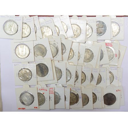 A group of 48 Victoria Queen silver rupee, all dated 1840, divided legend, various mints a
