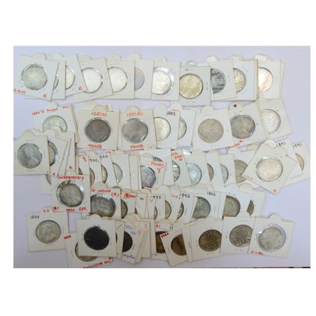 A group of 88 Victoria silver rupee, includes Queen and Empress, 6x 1862, 7x 1874, 13x 187
