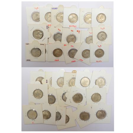 A group of 19 George V silver ½ rupee, includes 1912, 1913 (2), 1914, 1915, 1917 (2), 1918
