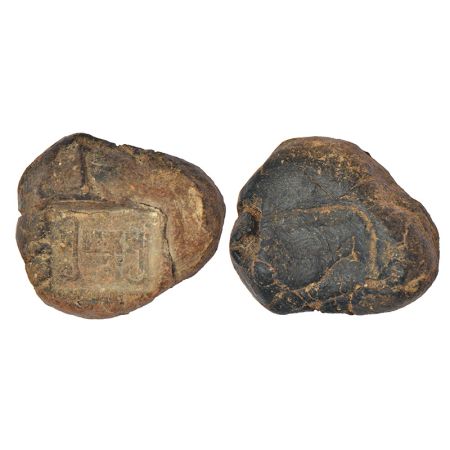 Southern/Eastern Gujarat - terracotta sealing, (c.400-500 AD) (Gupta period), with Brahmi 