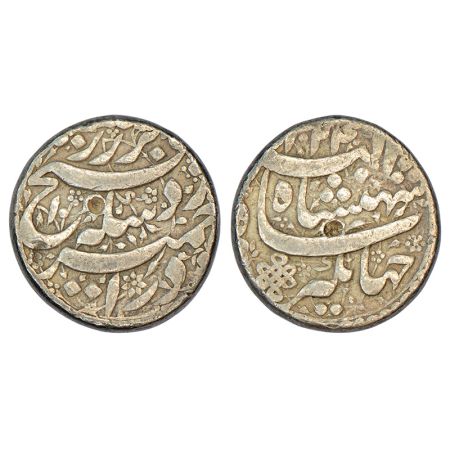 Jahangir (1605-1627 AD) - silver rupee of Ajmer mint, 'Fateh' couplet , AH 1024/RY 10, KM 