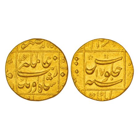 Aurangzeb (1658-1707 AD), gold mohur, Jahangirnagar mint, 'Mihr-e-munir' couplet, AH 1084/