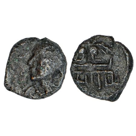 Gupta Empire - copper bust-type coin of Chandragupta II (c.375-415 AD), Malwa series, S. K