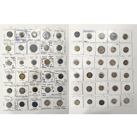 A group of 30 Princely States silver coins, includes Alwar, Arcot, Awadh, Bhopal, Bikanir,