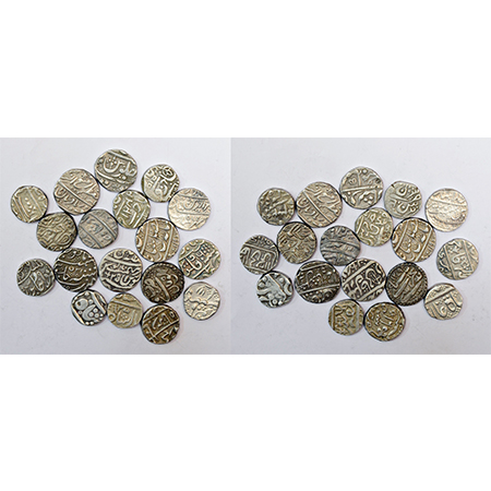 A group of 18 silver rupee, mostly Princely States and some other dynasties, various dates