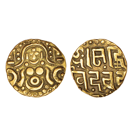 Gahadavalas of Kanuj, base gold 4½ masha of Govinda Chandra Deva (1114-1154 AD), Deyell 14