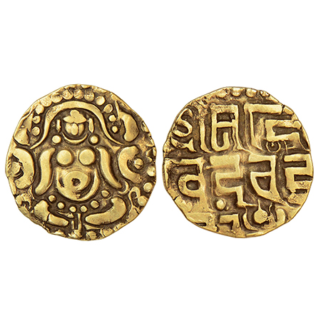 Gahadavalas of Kanuj, base gold 4½ masha of Govinda Chandra Deva (1114-1154 AD), Deyell 14