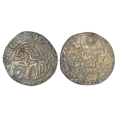 Sultans of Bengal, Silver tanka of Nasir al-Din Mahmud (1433-1459 AD), AH 849, G&G B481 (l