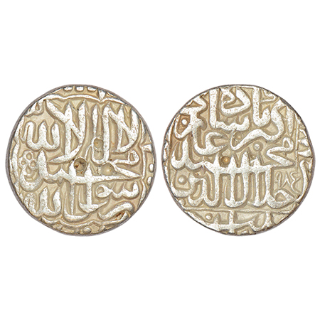 Akbar (1556-1605 AD), silver rupee, Patna mint, AH 985, KM 80.16, 11.27g. Extremely fine, 
