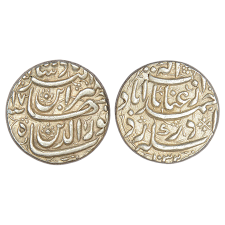 Jahangir (1605-1627 AD), silver rupee, Ahmadabad mint, 'Enayate Elah' couplet, AH 1032/RY 