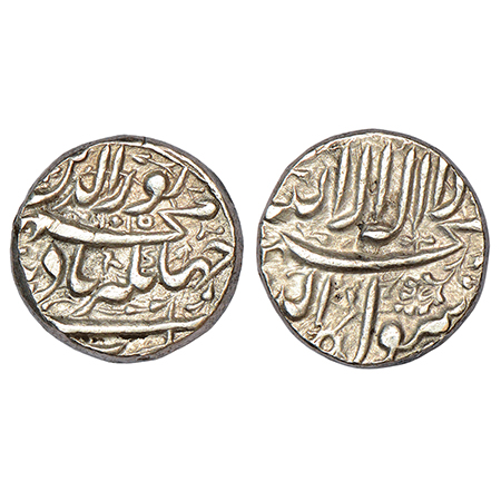 Jahangir (1605-1627 AD), silver rupee, Elichpur mint (partly visible), 'Nur-ud-din' type, 